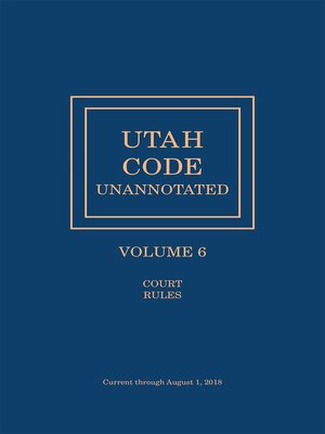 cover image of Utah Code Unannotated